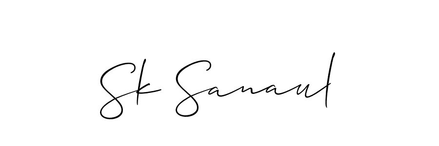 Create a beautiful signature design for name Sk Sanaul. With this signature (Allison_Script) fonts, you can make a handwritten signature for free. Sk Sanaul signature style 2 images and pictures png