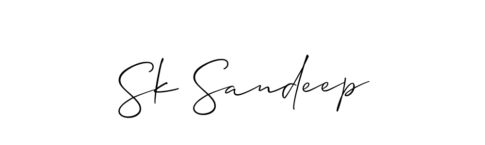 if you are searching for the best signature style for your name Sk Sandeep. so please give up your signature search. here we have designed multiple signature styles  using Allison_Script. Sk Sandeep signature style 2 images and pictures png
