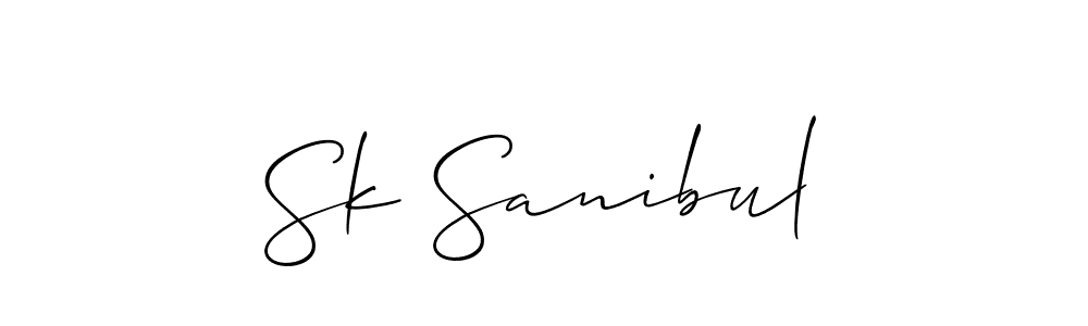 How to make Sk Sanibul signature? Allison_Script is a professional autograph style. Create handwritten signature for Sk Sanibul name. Sk Sanibul signature style 2 images and pictures png