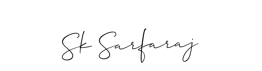 How to Draw Sk Sarfaraj signature style? Allison_Script is a latest design signature styles for name Sk Sarfaraj. Sk Sarfaraj signature style 2 images and pictures png