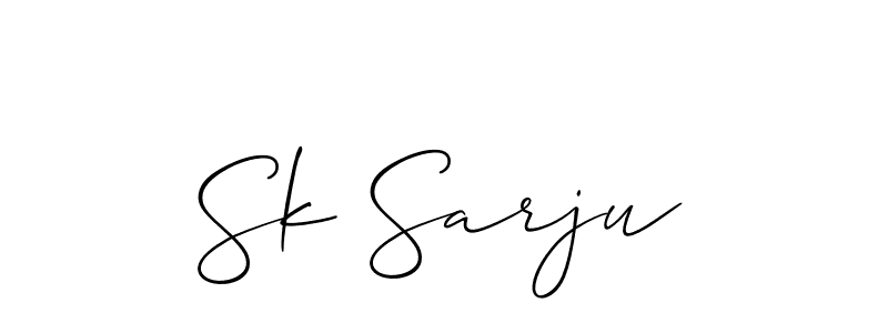 Similarly Allison_Script is the best handwritten signature design. Signature creator online .You can use it as an online autograph creator for name Sk Sarju. Sk Sarju signature style 2 images and pictures png