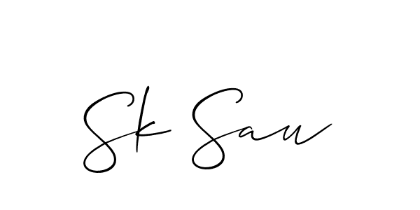 Similarly Allison_Script is the best handwritten signature design. Signature creator online .You can use it as an online autograph creator for name Sk Sau. Sk Sau signature style 2 images and pictures png