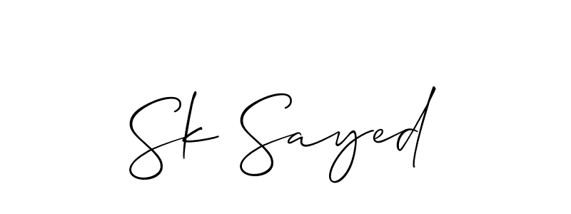 Similarly Allison_Script is the best handwritten signature design. Signature creator online .You can use it as an online autograph creator for name Sk Sayed. Sk Sayed signature style 2 images and pictures png