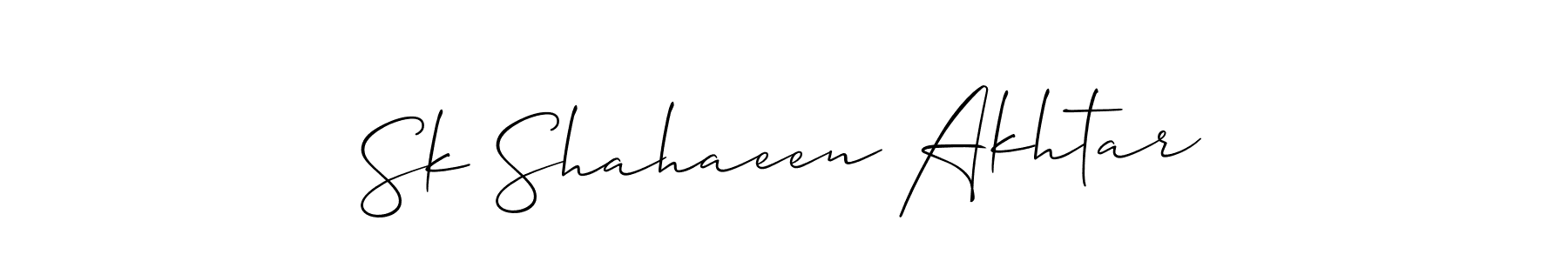 Create a beautiful signature design for name Sk Shahaeen Akhtar. With this signature (Allison_Script) fonts, you can make a handwritten signature for free. Sk Shahaeen Akhtar signature style 2 images and pictures png