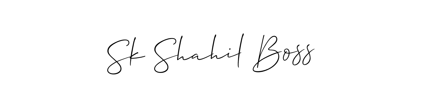 Design your own signature with our free online signature maker. With this signature software, you can create a handwritten (Allison_Script) signature for name Sk Shahil Boss. Sk Shahil Boss signature style 2 images and pictures png