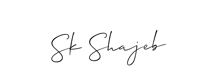 You should practise on your own different ways (Allison_Script) to write your name (Sk Shajeb) in signature. don't let someone else do it for you. Sk Shajeb signature style 2 images and pictures png