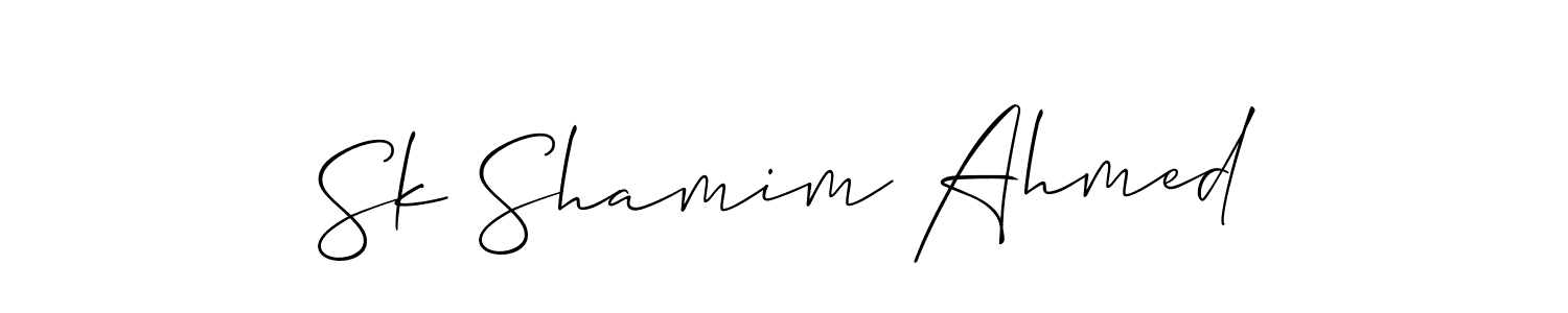 This is the best signature style for the Sk Shamim Ahmed name. Also you like these signature font (Allison_Script). Mix name signature. Sk Shamim Ahmed signature style 2 images and pictures png