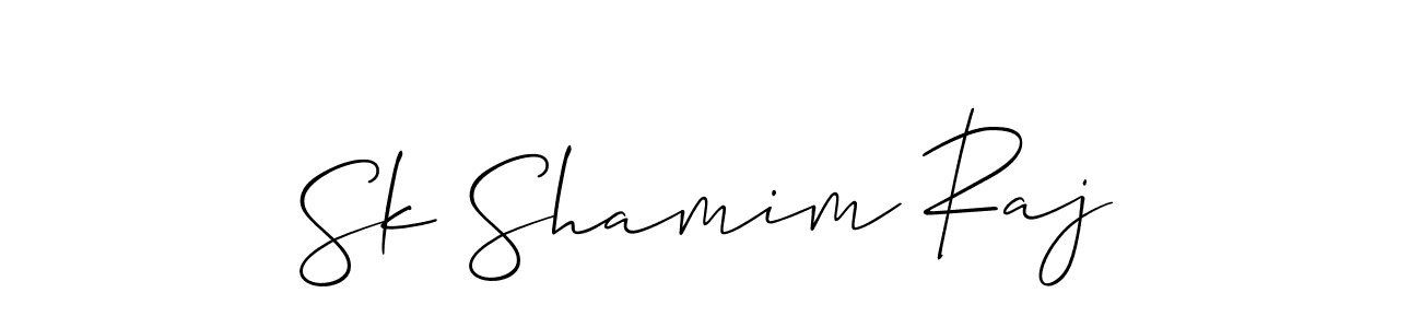 The best way (Allison_Script) to make a short signature is to pick only two or three words in your name. The name Sk Shamim Raj include a total of six letters. For converting this name. Sk Shamim Raj signature style 2 images and pictures png