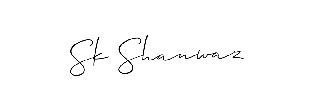 Use a signature maker to create a handwritten signature online. With this signature software, you can design (Allison_Script) your own signature for name Sk Shanwaz. Sk Shanwaz signature style 2 images and pictures png