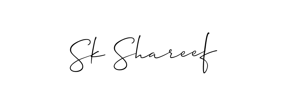 You should practise on your own different ways (Allison_Script) to write your name (Sk Shareef) in signature. don't let someone else do it for you. Sk Shareef signature style 2 images and pictures png