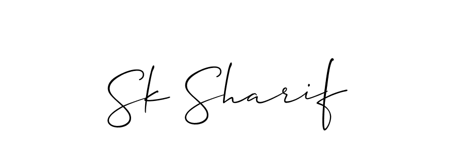 Design your own signature with our free online signature maker. With this signature software, you can create a handwritten (Allison_Script) signature for name Sk Sharif. Sk Sharif signature style 2 images and pictures png