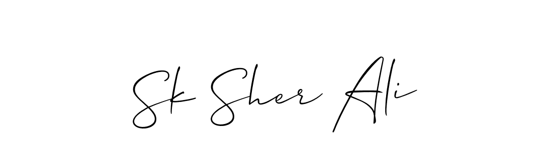 It looks lik you need a new signature style for name Sk Sher Ali. Design unique handwritten (Allison_Script) signature with our free signature maker in just a few clicks. Sk Sher Ali signature style 2 images and pictures png