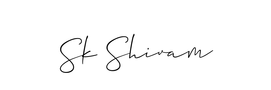 How to make Sk Shivam name signature. Use Allison_Script style for creating short signs online. This is the latest handwritten sign. Sk Shivam signature style 2 images and pictures png