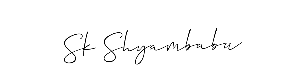 Design your own signature with our free online signature maker. With this signature software, you can create a handwritten (Allison_Script) signature for name Sk Shyambabu. Sk Shyambabu signature style 2 images and pictures png
