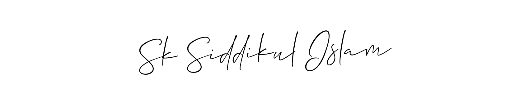 Use a signature maker to create a handwritten signature online. With this signature software, you can design (Allison_Script) your own signature for name Sk Siddikul Islam. Sk Siddikul Islam signature style 2 images and pictures png