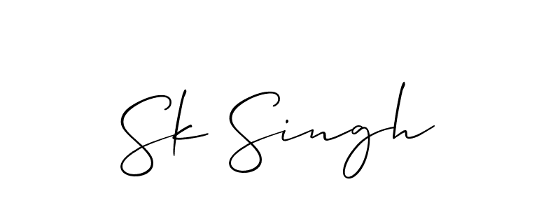 Sk Singh stylish signature style. Best Handwritten Sign (Allison_Script) for my name. Handwritten Signature Collection Ideas for my name Sk Singh. Sk Singh signature style 2 images and pictures png