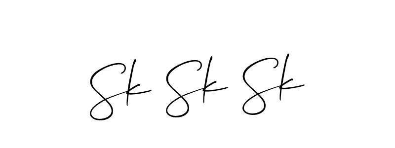 Also we have Sk Sk Sk name is the best signature style. Create professional handwritten signature collection using Allison_Script autograph style. Sk Sk Sk signature style 2 images and pictures png