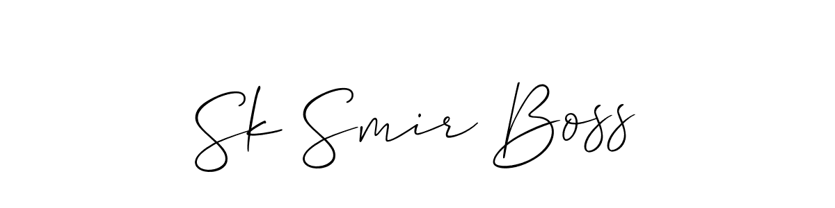 Similarly Allison_Script is the best handwritten signature design. Signature creator online .You can use it as an online autograph creator for name Sk Smir Boss. Sk Smir Boss signature style 2 images and pictures png