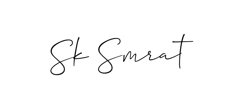 Similarly Allison_Script is the best handwritten signature design. Signature creator online .You can use it as an online autograph creator for name Sk Smrat. Sk Smrat signature style 2 images and pictures png