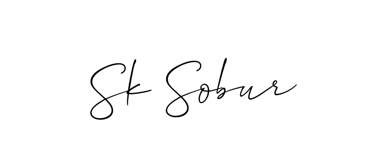 How to make Sk Sobur signature? Allison_Script is a professional autograph style. Create handwritten signature for Sk Sobur name. Sk Sobur signature style 2 images and pictures png