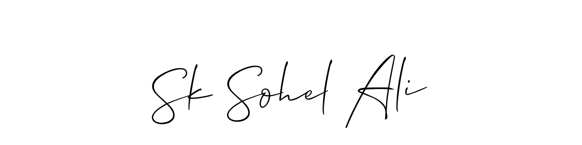 Also we have Sk Sohel Ali name is the best signature style. Create professional handwritten signature collection using Allison_Script autograph style. Sk Sohel Ali signature style 2 images and pictures png