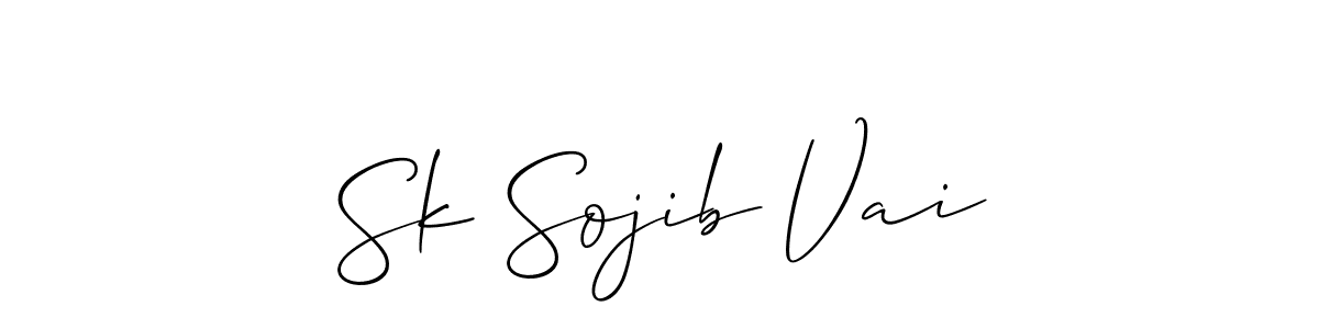You should practise on your own different ways (Allison_Script) to write your name (Sk Sojib Vai) in signature. don't let someone else do it for you. Sk Sojib Vai signature style 2 images and pictures png