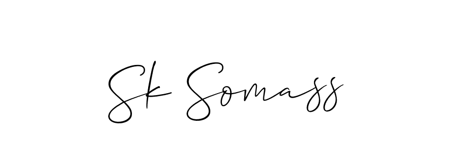 Make a beautiful signature design for name Sk Somass. With this signature (Allison_Script) style, you can create a handwritten signature for free. Sk Somass signature style 2 images and pictures png