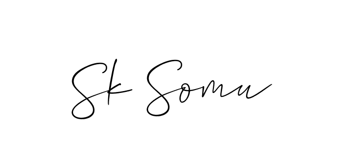 if you are searching for the best signature style for your name Sk Somu. so please give up your signature search. here we have designed multiple signature styles  using Allison_Script. Sk Somu signature style 2 images and pictures png