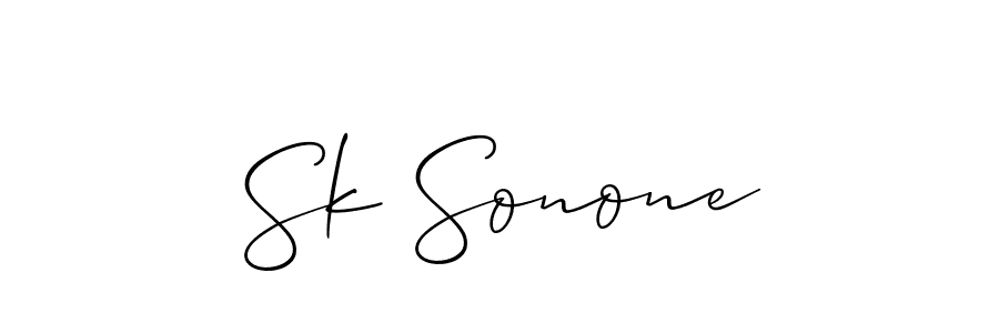 if you are searching for the best signature style for your name Sk Sonone. so please give up your signature search. here we have designed multiple signature styles  using Allison_Script. Sk Sonone signature style 2 images and pictures png