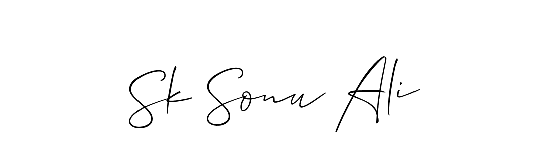 if you are searching for the best signature style for your name Sk Sonu Ali. so please give up your signature search. here we have designed multiple signature styles  using Allison_Script. Sk Sonu Ali signature style 2 images and pictures png