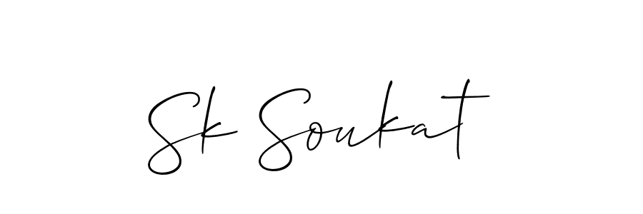 Use a signature maker to create a handwritten signature online. With this signature software, you can design (Allison_Script) your own signature for name Sk Soukat. Sk Soukat signature style 2 images and pictures png