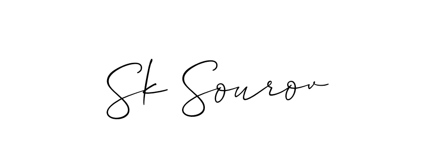 Also we have Sk Sourov name is the best signature style. Create professional handwritten signature collection using Allison_Script autograph style. Sk Sourov signature style 2 images and pictures png