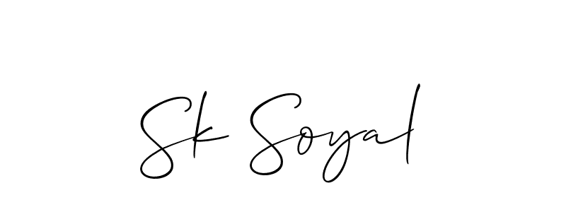 Sk Soyal stylish signature style. Best Handwritten Sign (Allison_Script) for my name. Handwritten Signature Collection Ideas for my name Sk Soyal. Sk Soyal signature style 2 images and pictures png