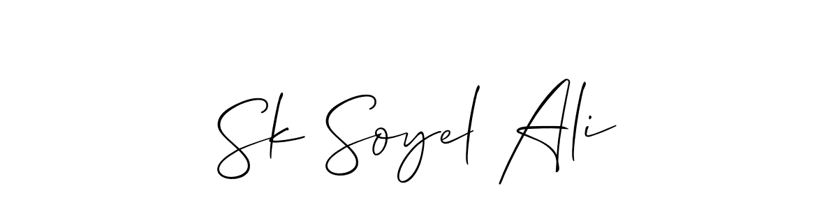 Create a beautiful signature design for name Sk Soyel Ali. With this signature (Allison_Script) fonts, you can make a handwritten signature for free. Sk Soyel Ali signature style 2 images and pictures png