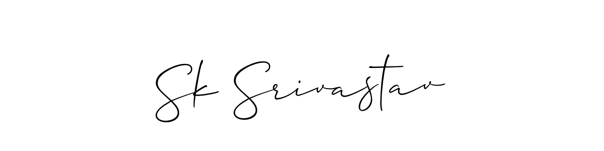 Design your own signature with our free online signature maker. With this signature software, you can create a handwritten (Allison_Script) signature for name Sk Srivastav. Sk Srivastav signature style 2 images and pictures png