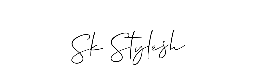 How to Draw Sk Stylesh signature style? Allison_Script is a latest design signature styles for name Sk Stylesh. Sk Stylesh signature style 2 images and pictures png