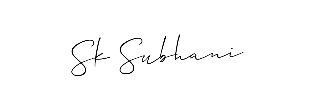 Make a short Sk Subhani signature style. Manage your documents anywhere anytime using Allison_Script. Create and add eSignatures, submit forms, share and send files easily. Sk Subhani signature style 2 images and pictures png