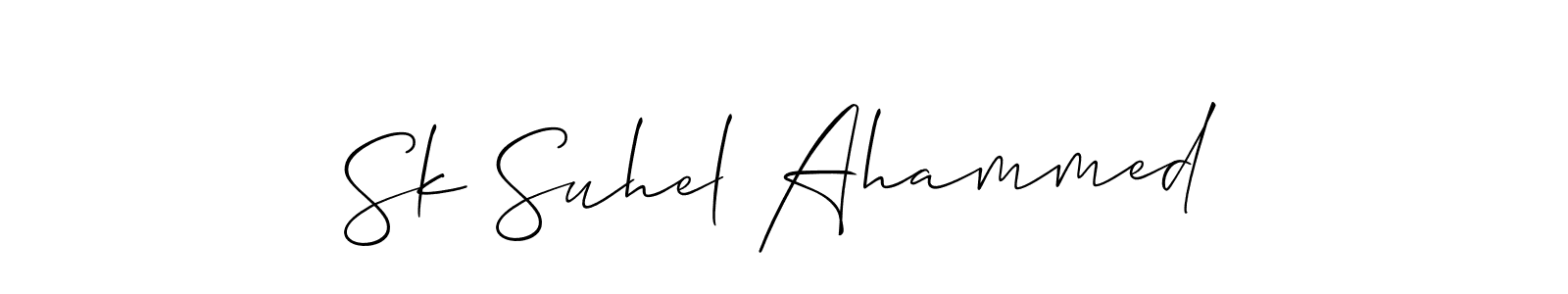 Create a beautiful signature design for name Sk Suhel Ahammed. With this signature (Allison_Script) fonts, you can make a handwritten signature for free. Sk Suhel Ahammed signature style 2 images and pictures png