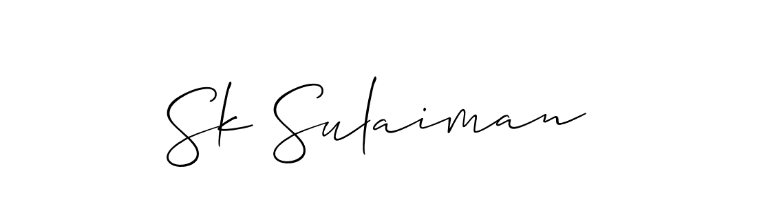 You should practise on your own different ways (Allison_Script) to write your name (Sk Sulaiman) in signature. don't let someone else do it for you. Sk Sulaiman signature style 2 images and pictures png