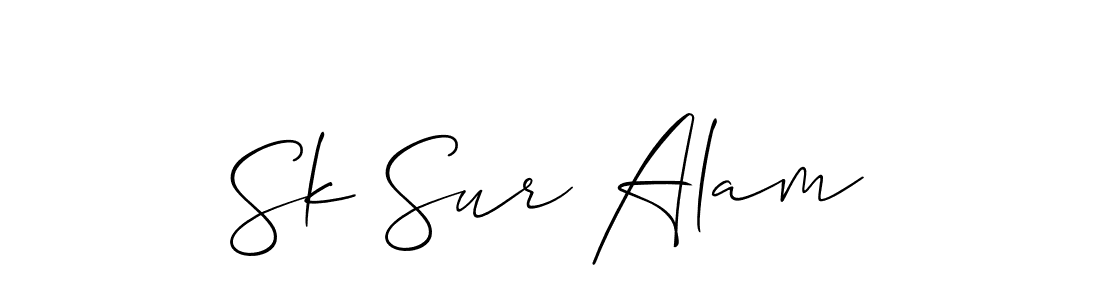 Make a beautiful signature design for name Sk Sur Alam. With this signature (Allison_Script) style, you can create a handwritten signature for free. Sk Sur Alam signature style 2 images and pictures png