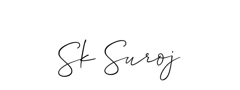 Also we have Sk Suroj name is the best signature style. Create professional handwritten signature collection using Allison_Script autograph style. Sk Suroj signature style 2 images and pictures png