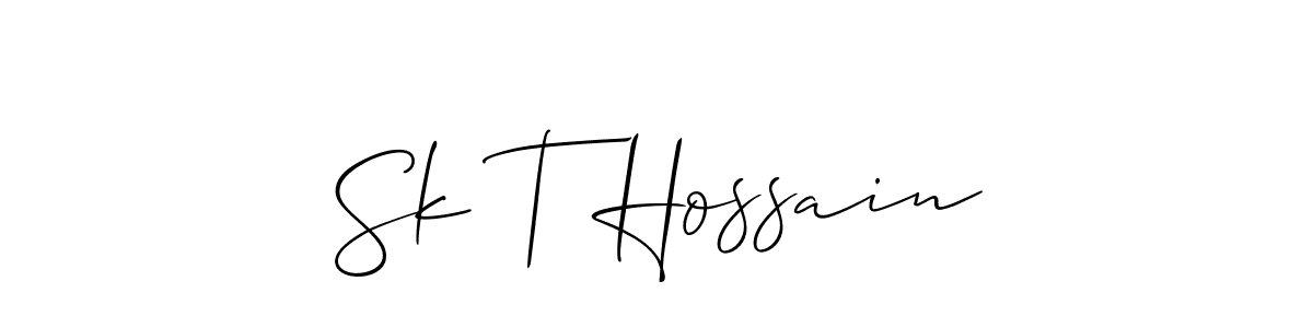 You should practise on your own different ways (Allison_Script) to write your name (Sk T Hossain) in signature. don't let someone else do it for you. Sk T Hossain signature style 2 images and pictures png