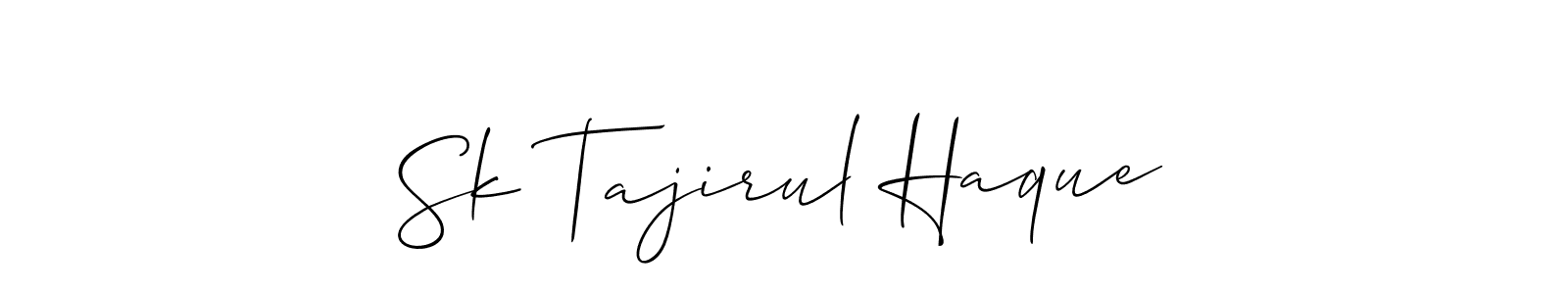 This is the best signature style for the Sk Tajirul Haque name. Also you like these signature font (Allison_Script). Mix name signature. Sk Tajirul Haque signature style 2 images and pictures png