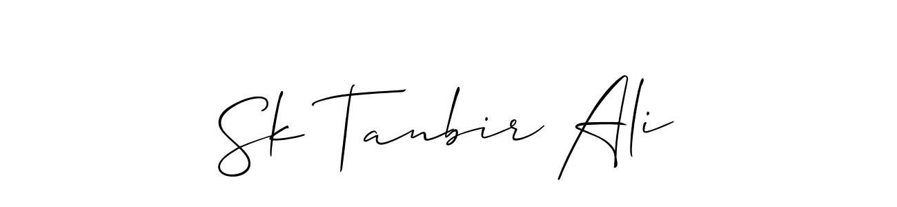 Sk Tanbir Ali stylish signature style. Best Handwritten Sign (Allison_Script) for my name. Handwritten Signature Collection Ideas for my name Sk Tanbir Ali. Sk Tanbir Ali signature style 2 images and pictures png