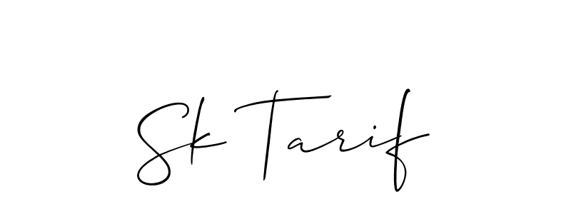 Use a signature maker to create a handwritten signature online. With this signature software, you can design (Allison_Script) your own signature for name Sk Tarif. Sk Tarif signature style 2 images and pictures png