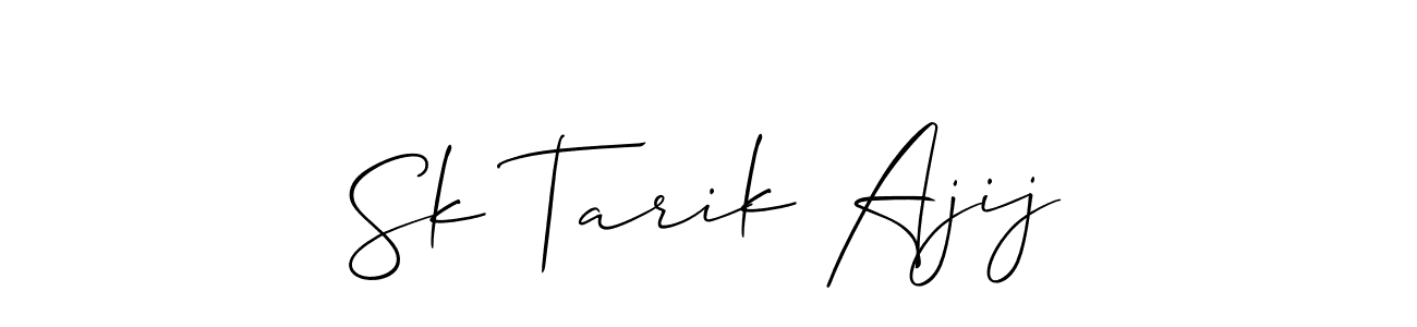 Sk Tarik Ajij stylish signature style. Best Handwritten Sign (Allison_Script) for my name. Handwritten Signature Collection Ideas for my name Sk Tarik Ajij. Sk Tarik Ajij signature style 2 images and pictures png