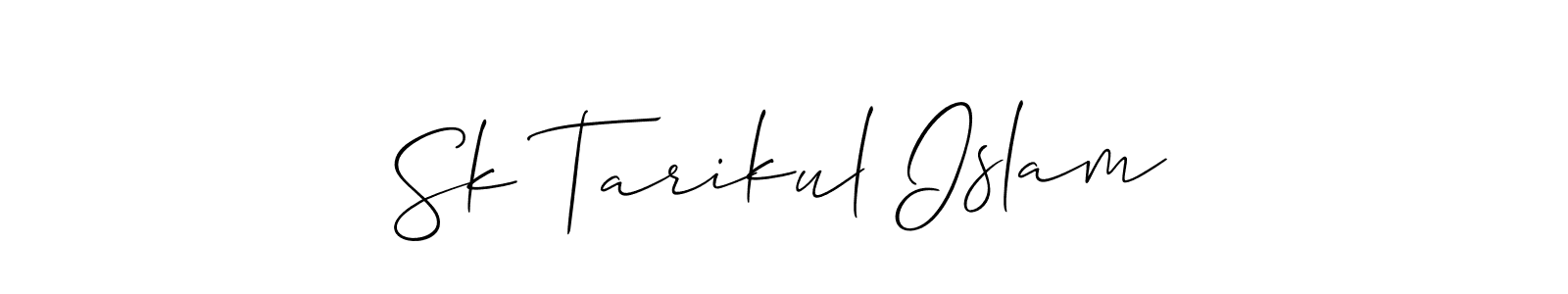 How to Draw Sk Tarikul Islam signature style? Allison_Script is a latest design signature styles for name Sk Tarikul Islam. Sk Tarikul Islam signature style 2 images and pictures png