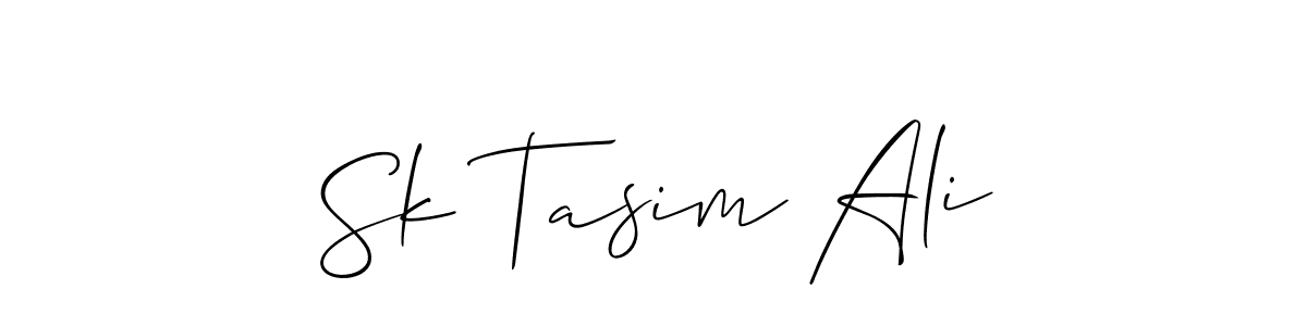 You should practise on your own different ways (Allison_Script) to write your name (Sk Tasim Ali) in signature. don't let someone else do it for you. Sk Tasim Ali signature style 2 images and pictures png