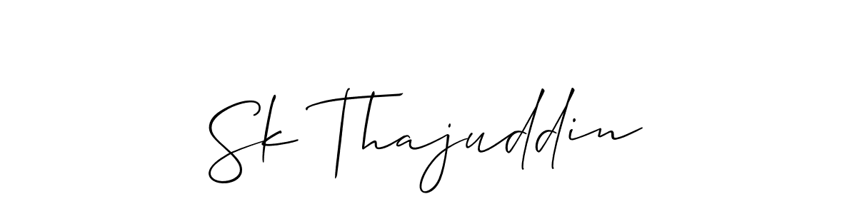 Sk Thajuddin stylish signature style. Best Handwritten Sign (Allison_Script) for my name. Handwritten Signature Collection Ideas for my name Sk Thajuddin. Sk Thajuddin signature style 2 images and pictures png