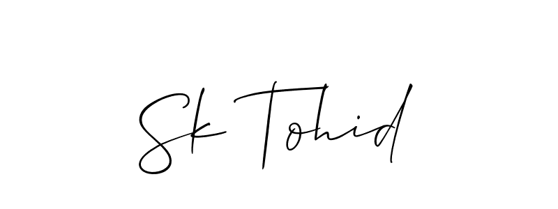 You should practise on your own different ways (Allison_Script) to write your name (Sk Tohid) in signature. don't let someone else do it for you. Sk Tohid signature style 2 images and pictures png